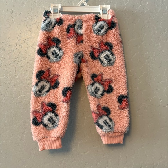 Disney baby pink minnie mouse two peice fuzzy sweatshirt pants set 12 months - Picture 12 of 16
